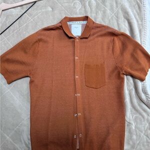 Men's Percival Rust Orange Short Sleeve Shirt